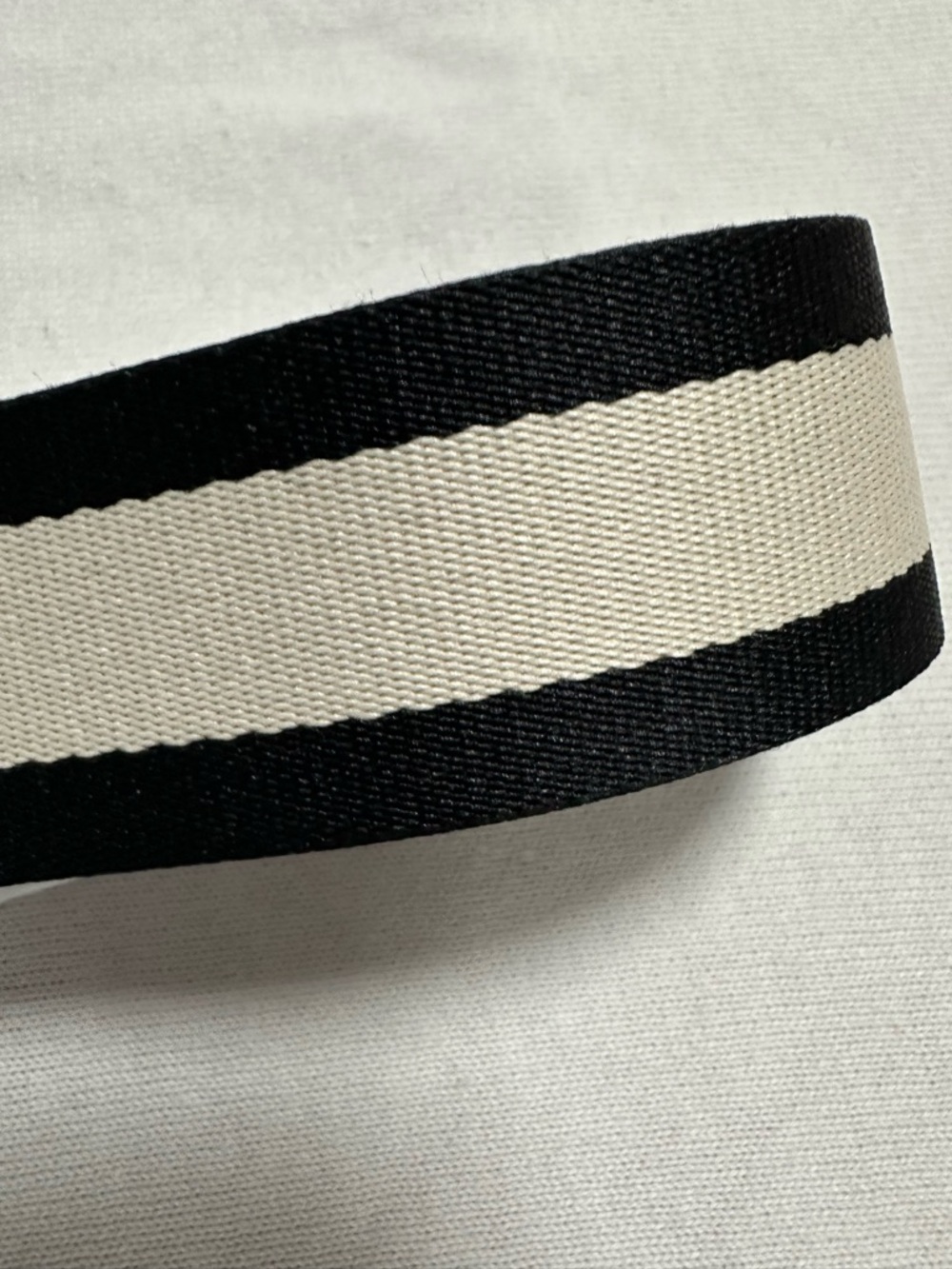 SOLD- Kate Spade New York Adjustable Webbing Strap Black Cream G/T Replacement - Picture 5 of 6